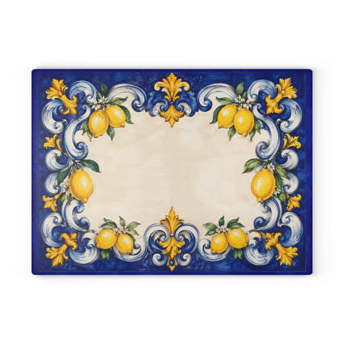 Amalfi Lemon Tile Glass Serving Board