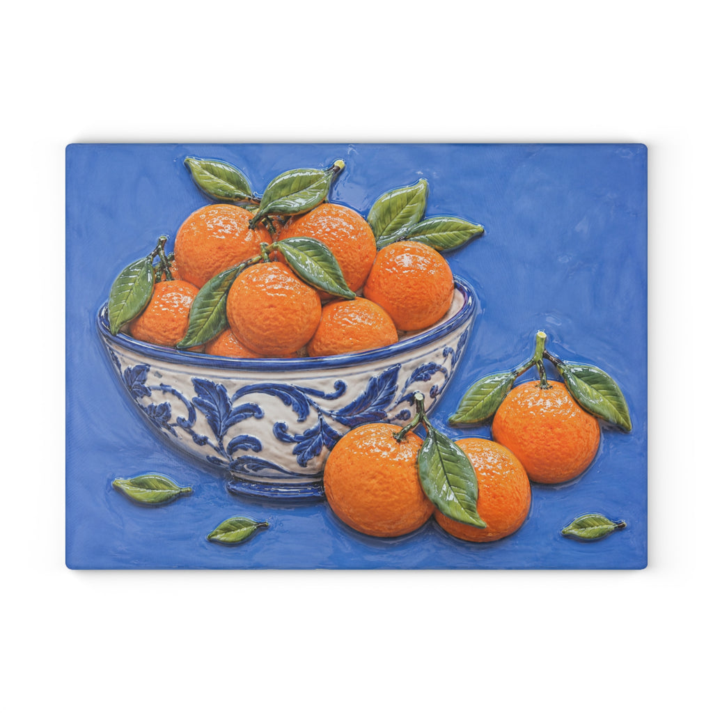 Orange Glass Serving Board