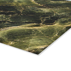Deep Green Marble Glass Serving Board
