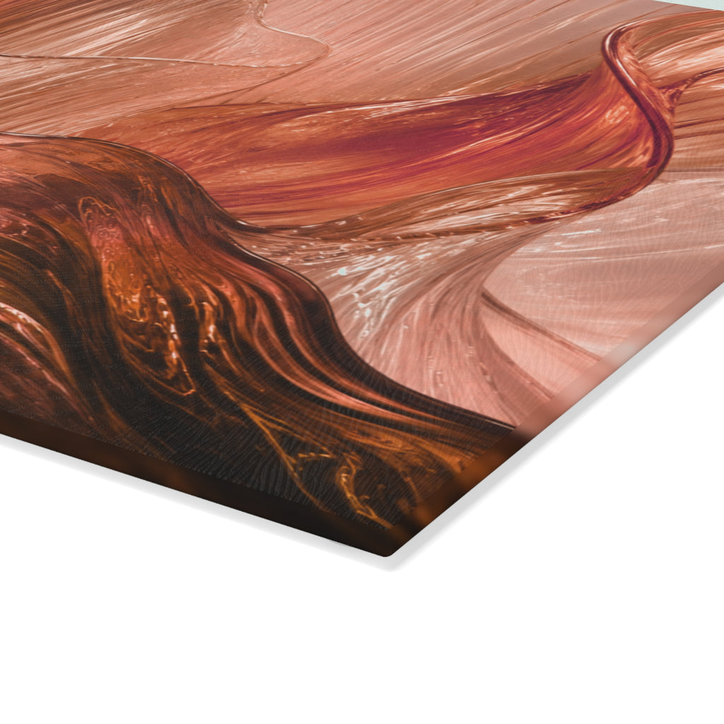 Rose Copper Flow Glass Serving Board
