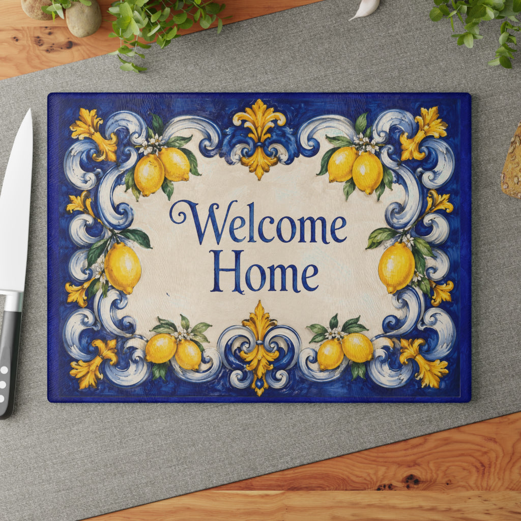 New Home Gift Glass Serving Board