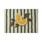 Ceramic Stripe Lemon Glass Serving Board
