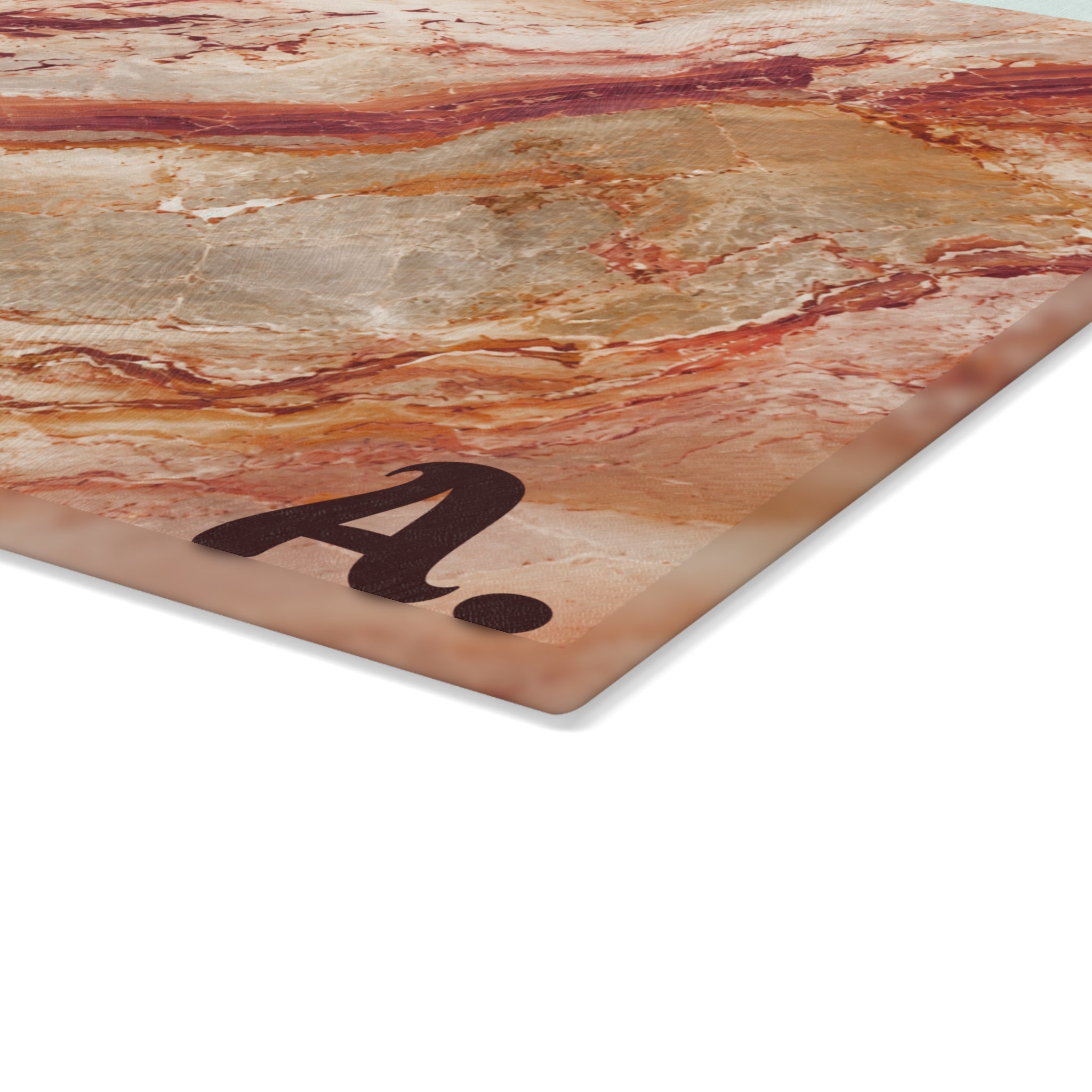 Rose Marble Glass Serving Board