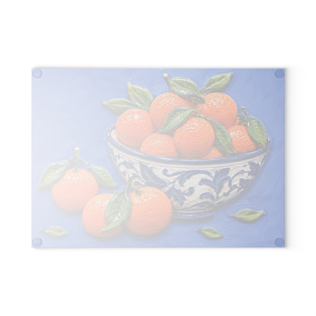 Orange Glass Serving Board