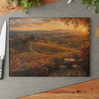 Tuscan Sunset Glass Serving Board