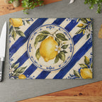 Lemon Plate Glass Cutting Board