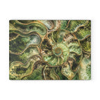 Ammonite Fossil Glass Serving Board