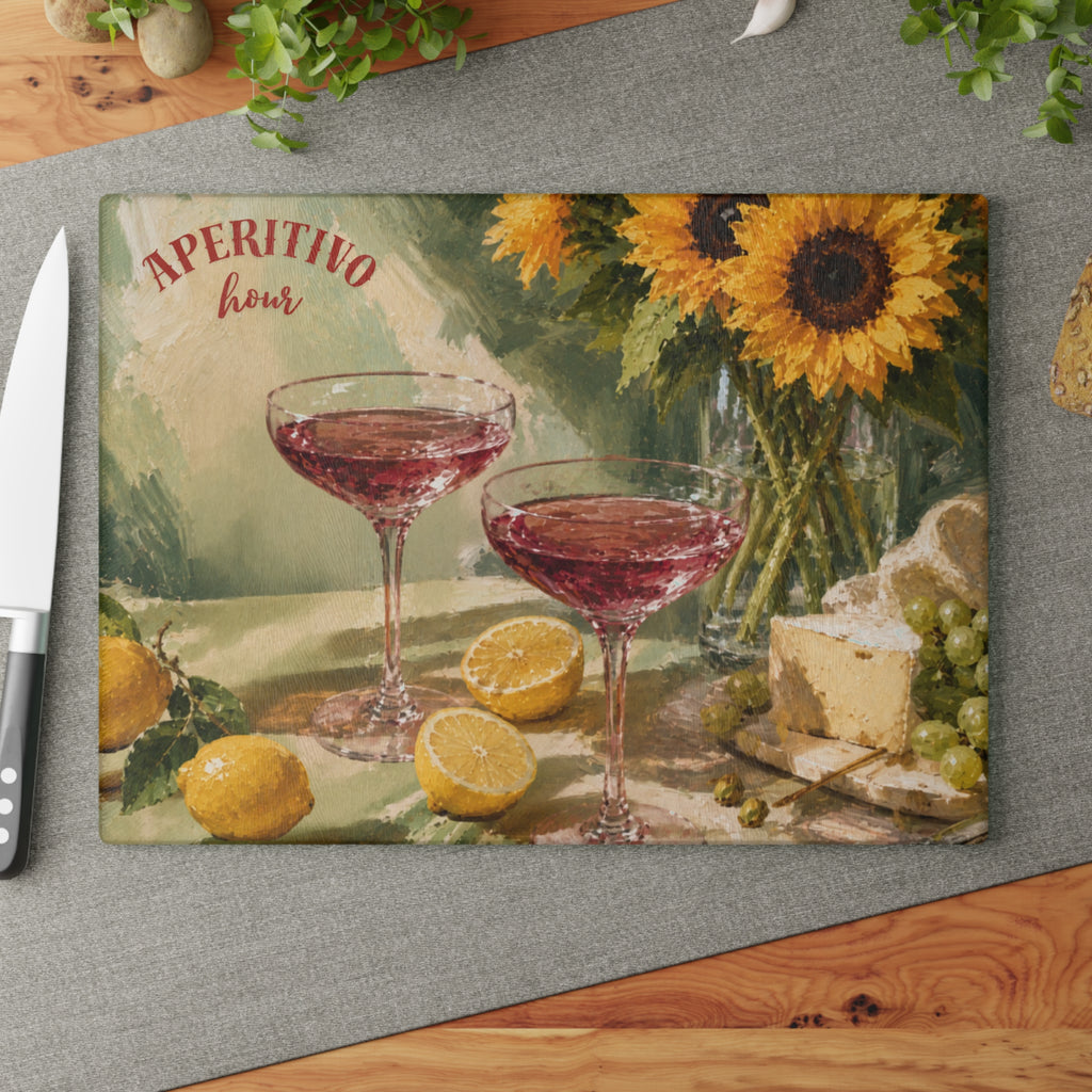 Aperitivo Hour Glass Charcuterie Board — Italian Lemon Rosé Serving Tray