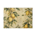 Vintage Lemon Blossom Glass Serving Board