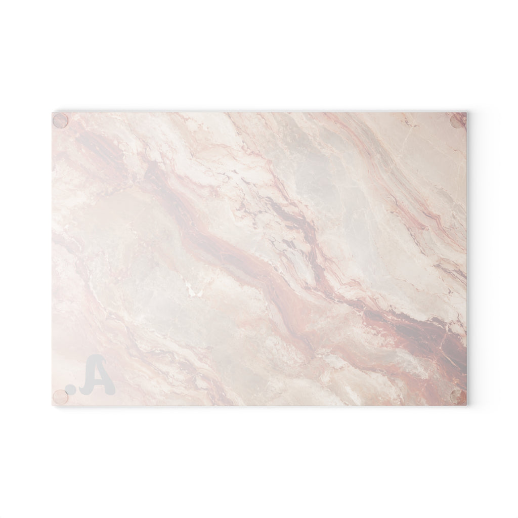 Rose Marble Glass Serving Board