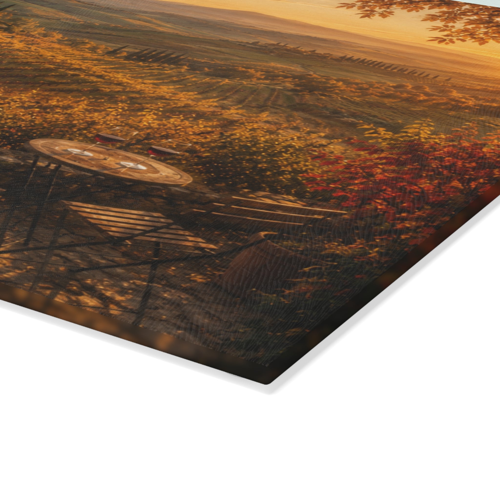 Tuscan Sunset Glass Serving Board