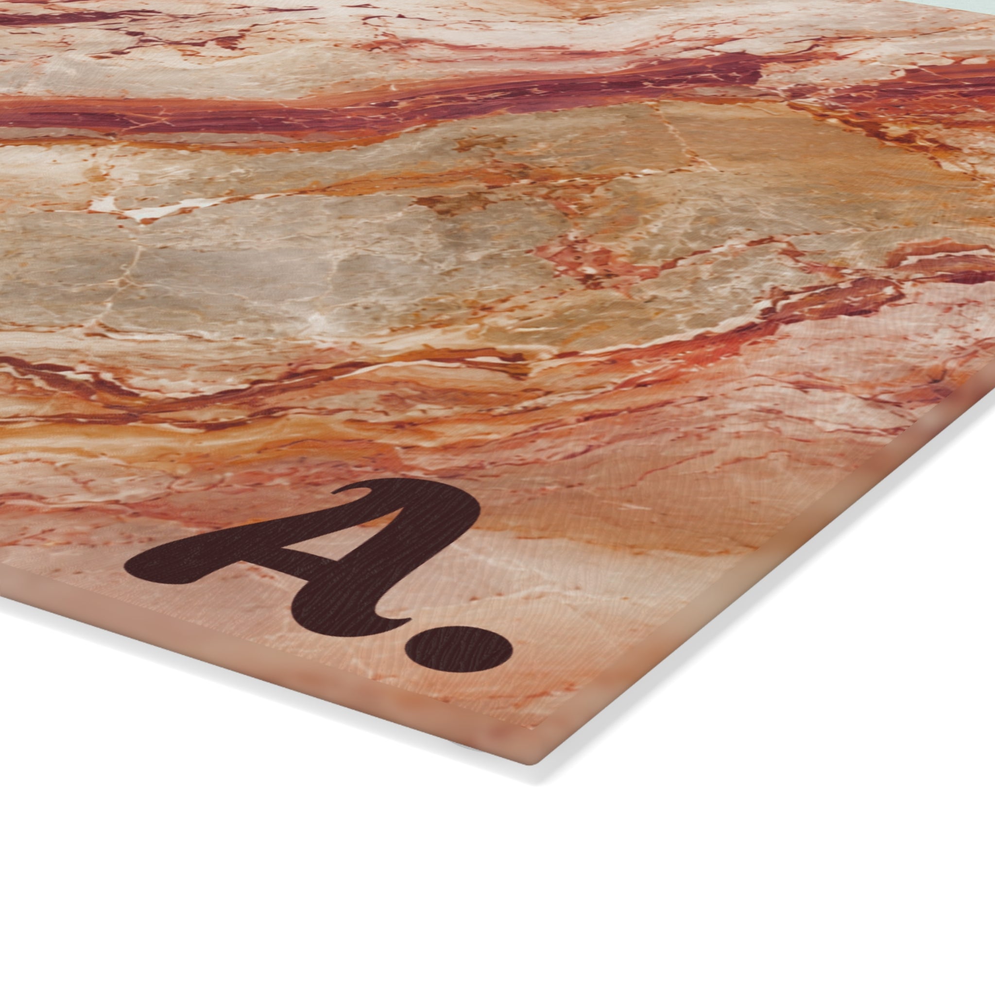 Rose Marble Glass Serving Board