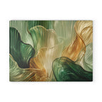 Emerald Leaf Glass Serving Board
