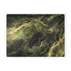 Deep Green Marble Glass Serving Board