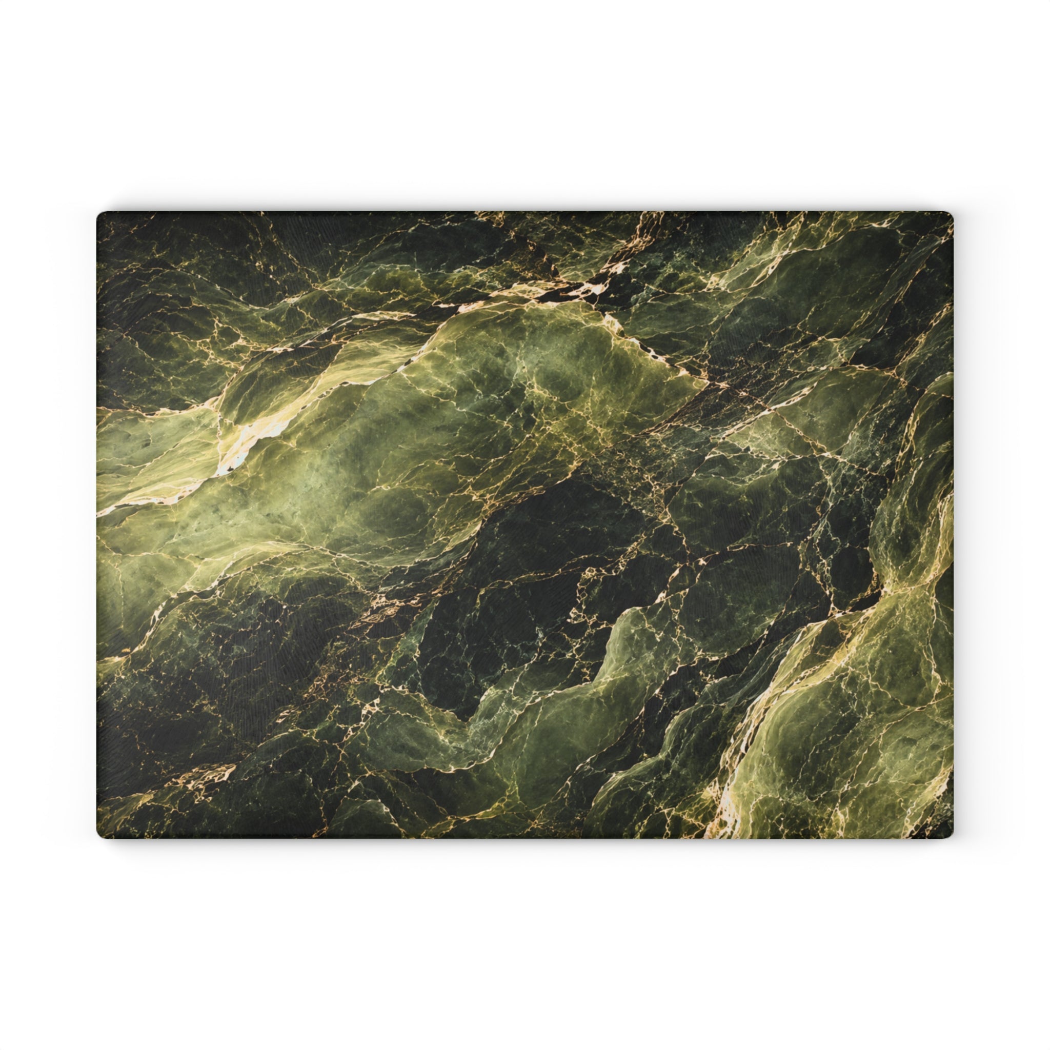 Green Marble Glass Charcuterie Board — Luxury Anniversary & Couples Kitchen Gift