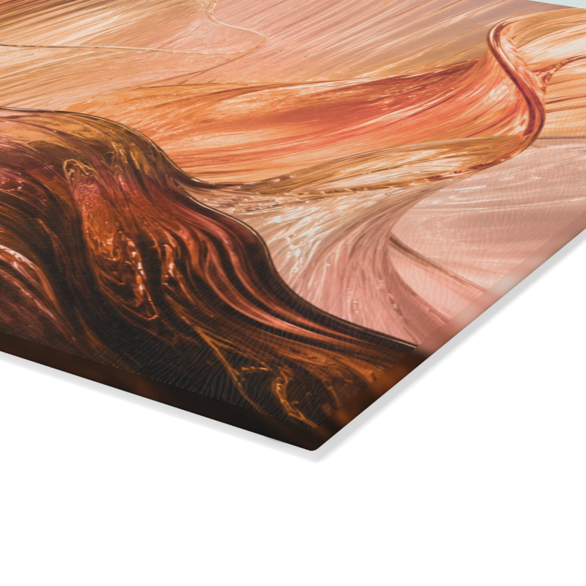 Rose Gold Abstract Glass Serving Board — Pink Charcuterie Board for Cocktail Party & Girls Night