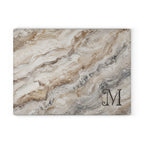 Custom initial glass board styled as wedding or housewarming gift