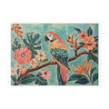 Tropical Parrot Glass Serving Board