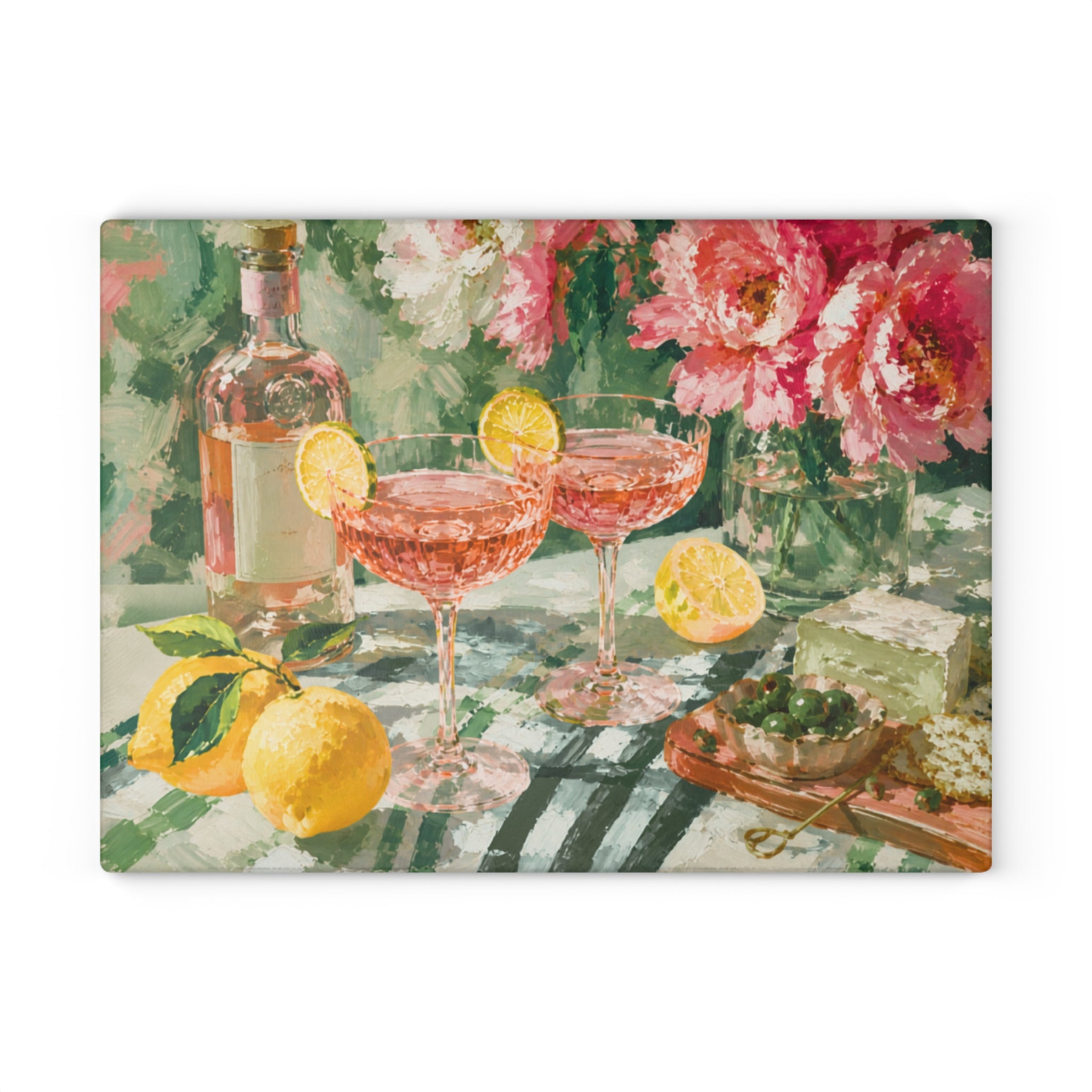 Garden Cocktail Glass Serving Board