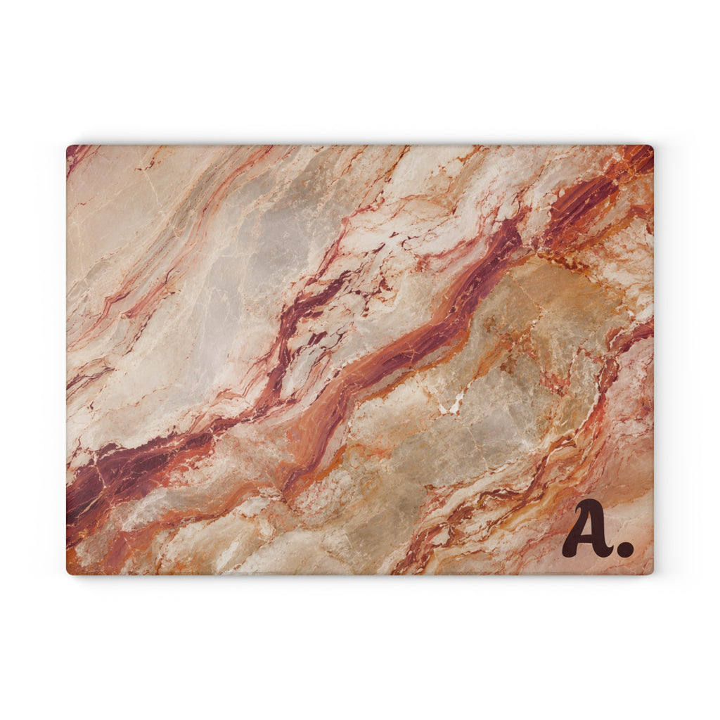Rose Marble Glass Serving Board