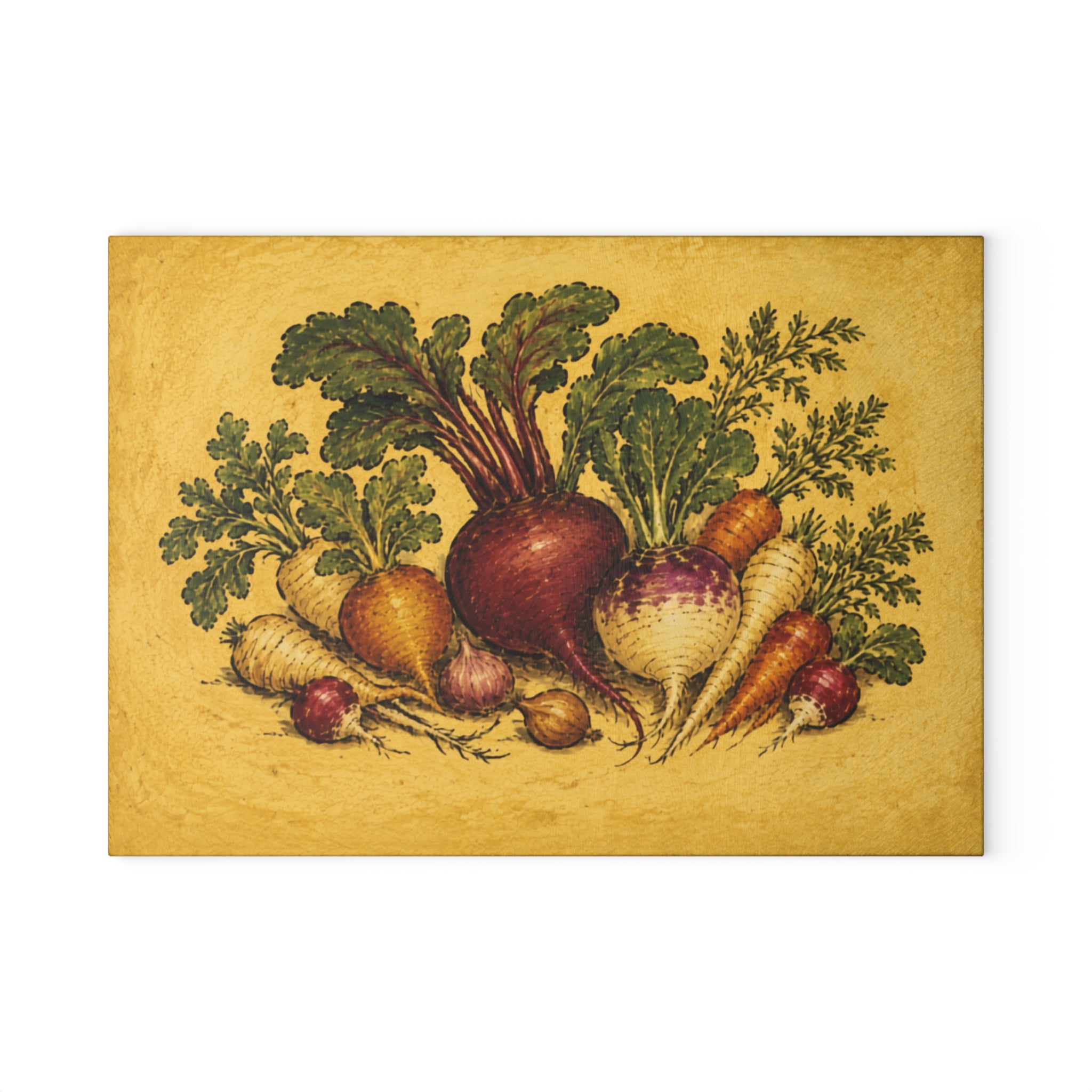 Vintage Vegetable Glass Board