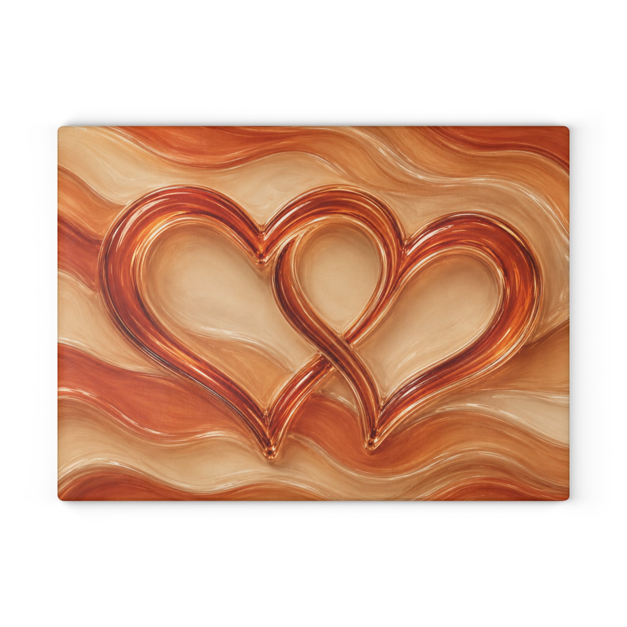 Hearts Glass Serving Board