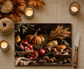 Fall Gathering Glass Cheese Board