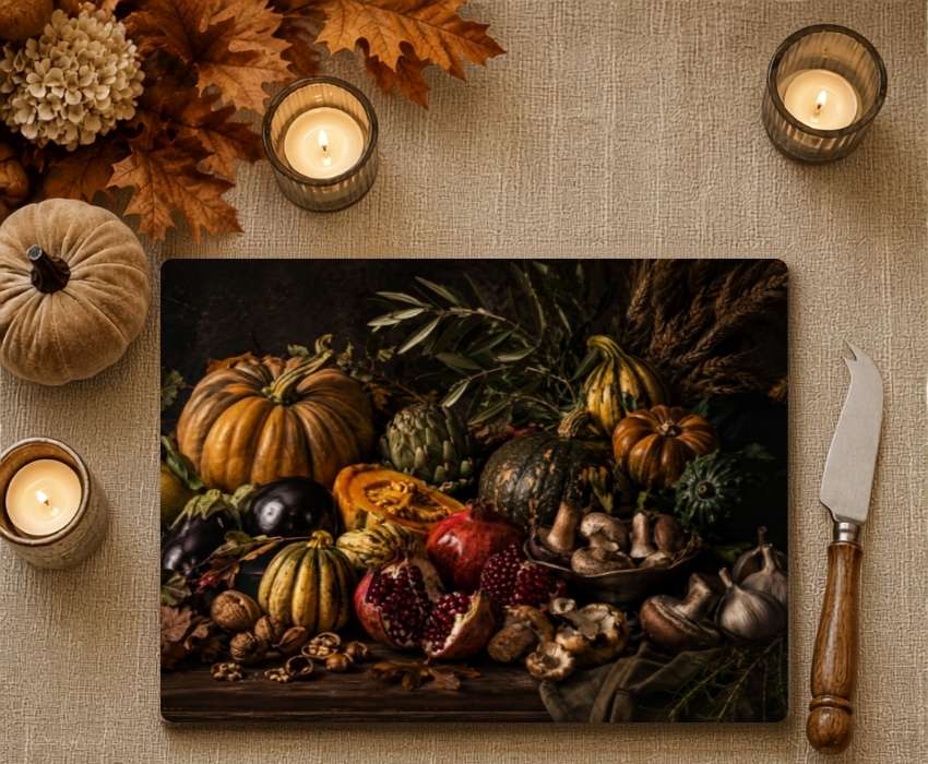Harvest Living Glass Serving Board