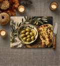Olive Brunch Glass Cheese Board