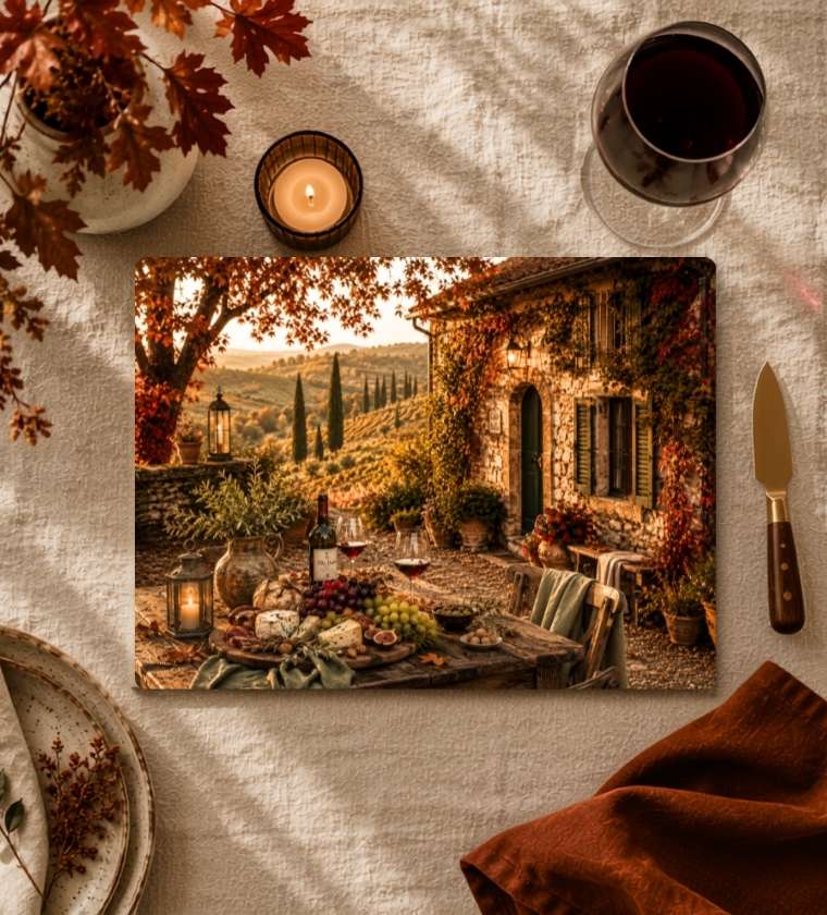Tuscan Lunch Glass Charcuterie Board