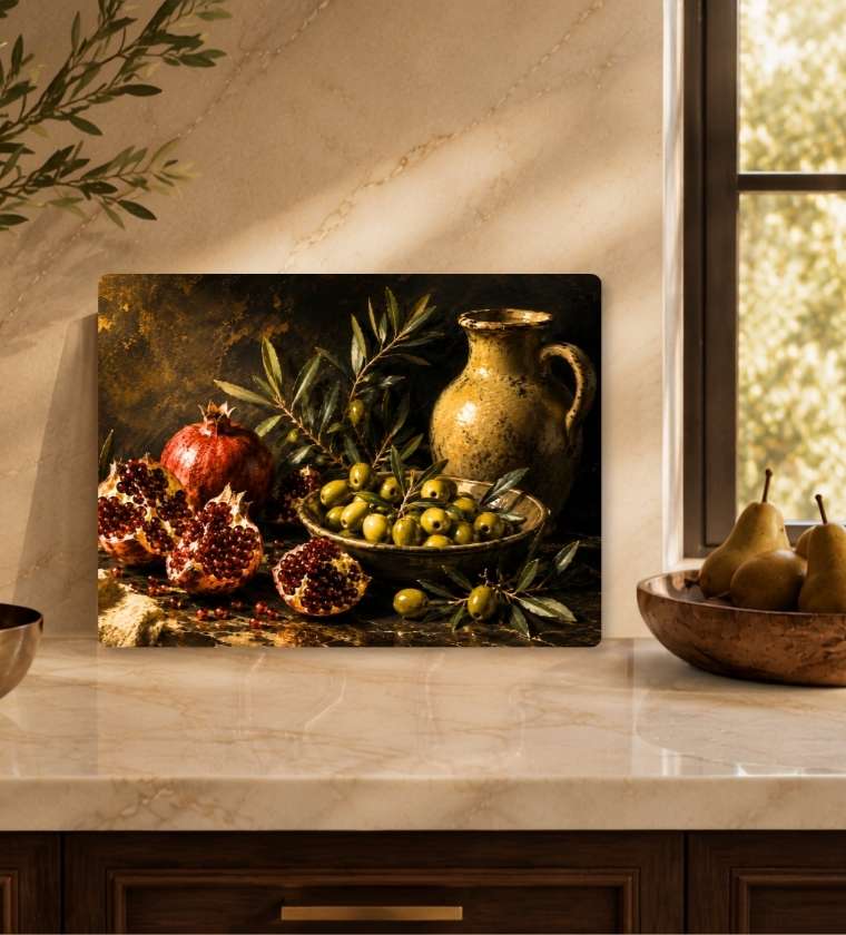Mediterranean Feast Glass Board