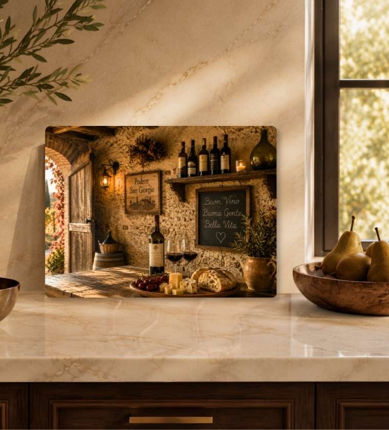 Vineyard Afternoon Glass Charcuterie Board