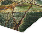 Forest Green Marble Glass Serving Board