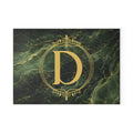 Emerald Marble Monogram Glass Cutting Board — Personalized Housewarming & Wedding Gift