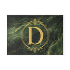 Emerald Marble Monogram Glass Cutting Board — Personalized Housewarming & Wedding Gift