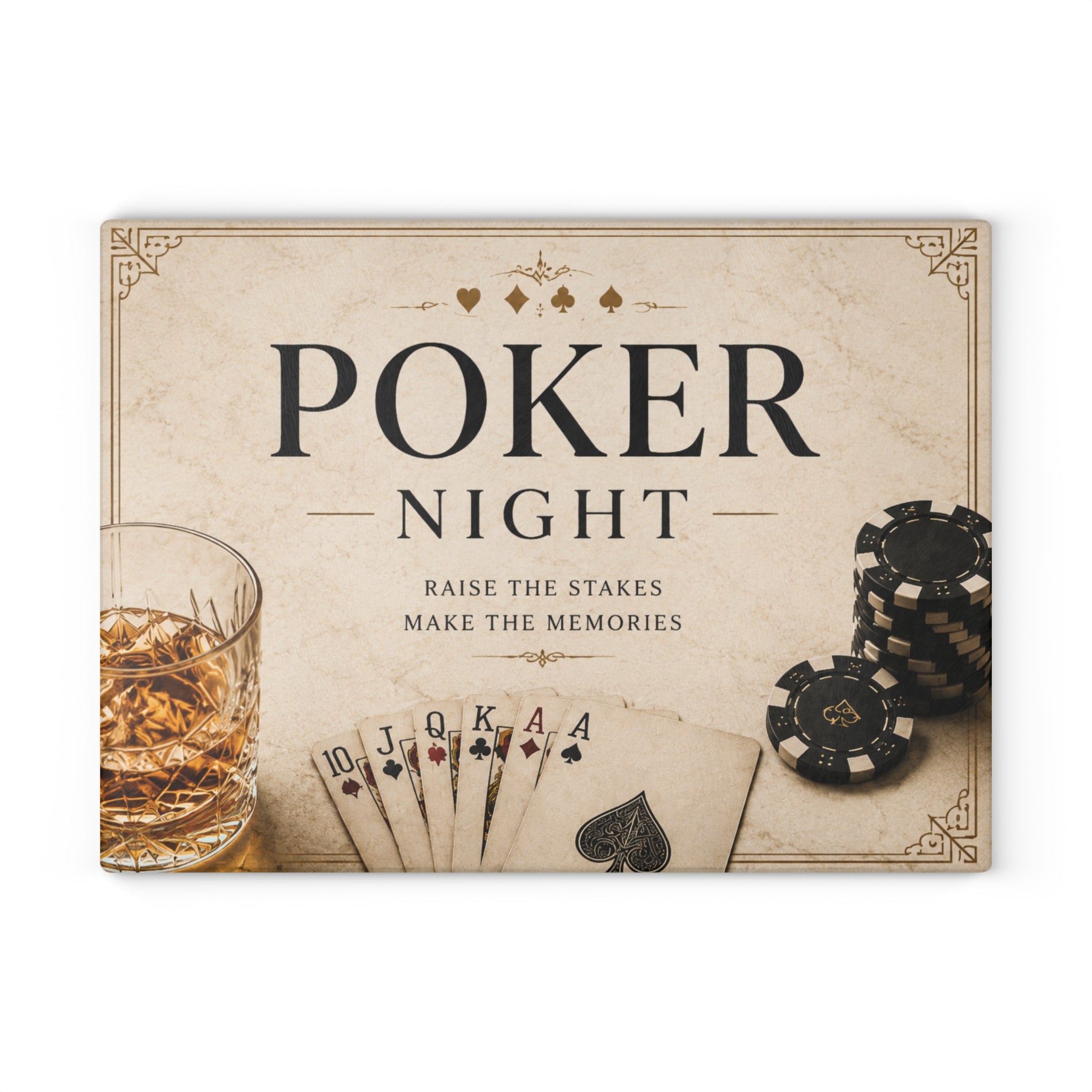 Poker Night Serving Board