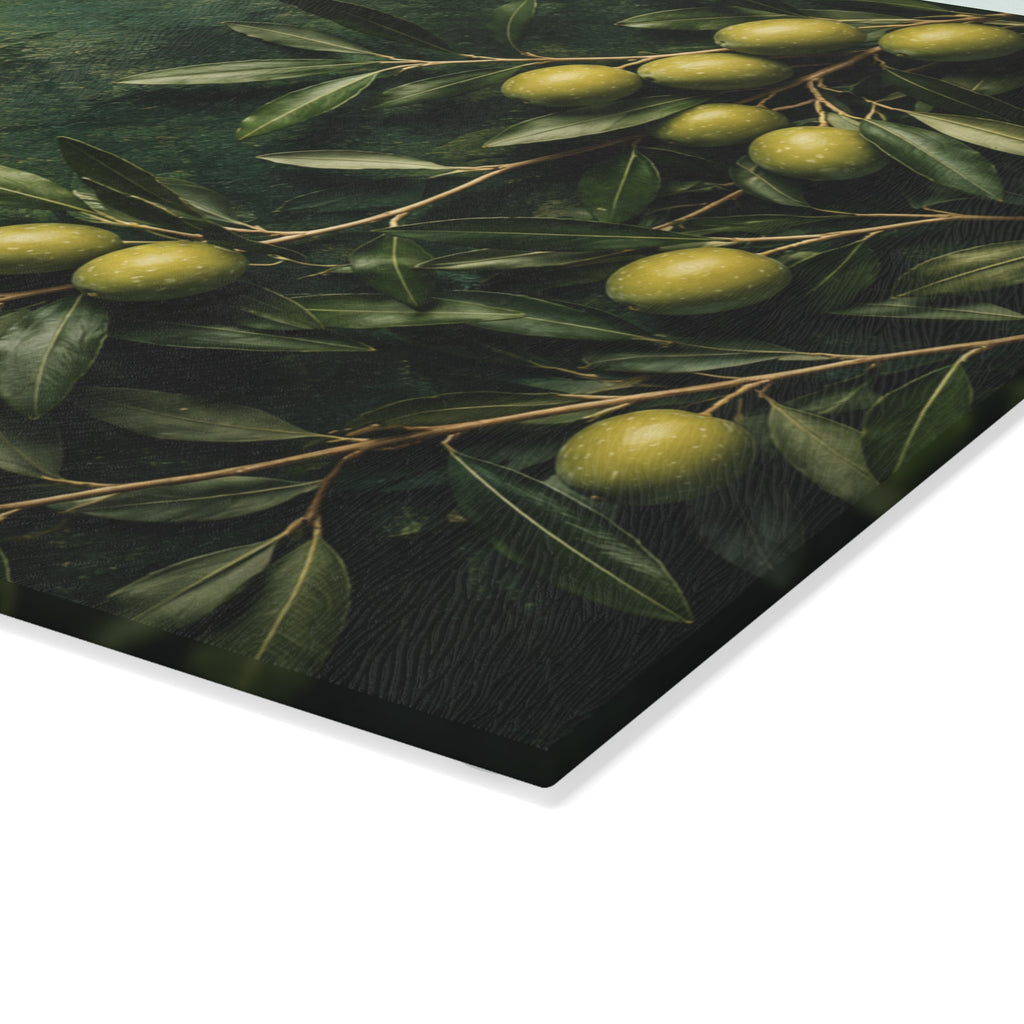 Olive Glass Kitchen Board