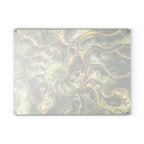 Ammonite Fossil Glass Serving Board