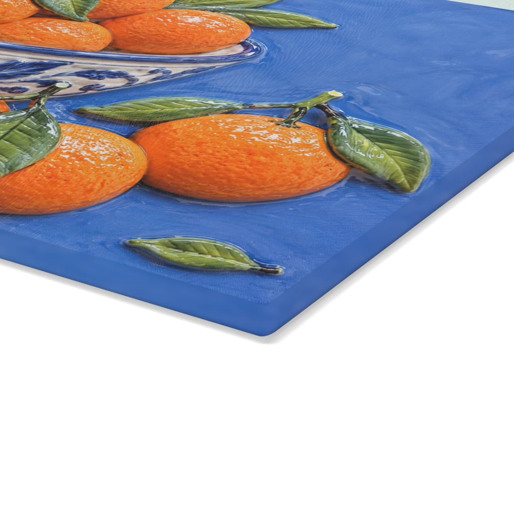 Orange Glass Serving Board