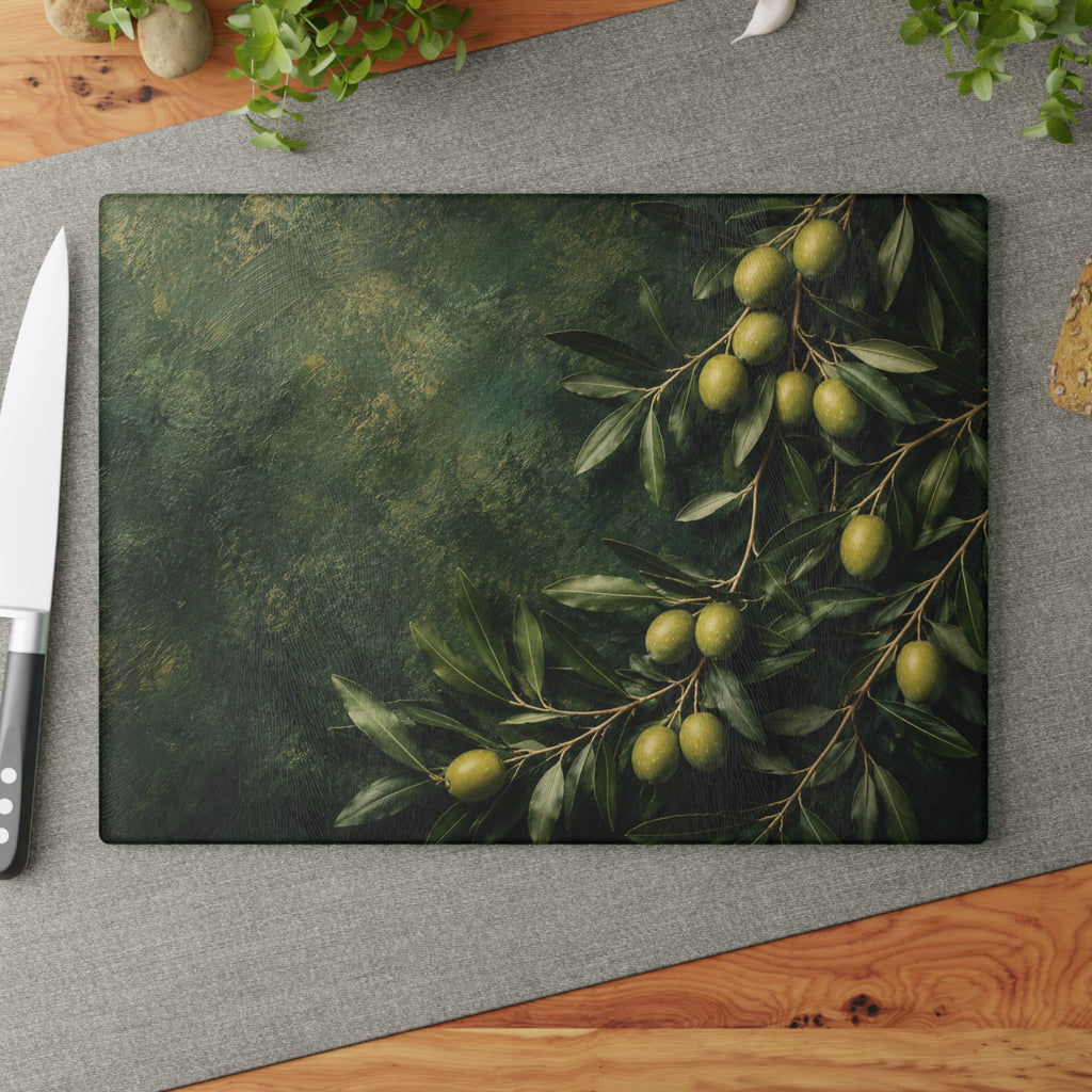 Olive Glass Kitchen Board
