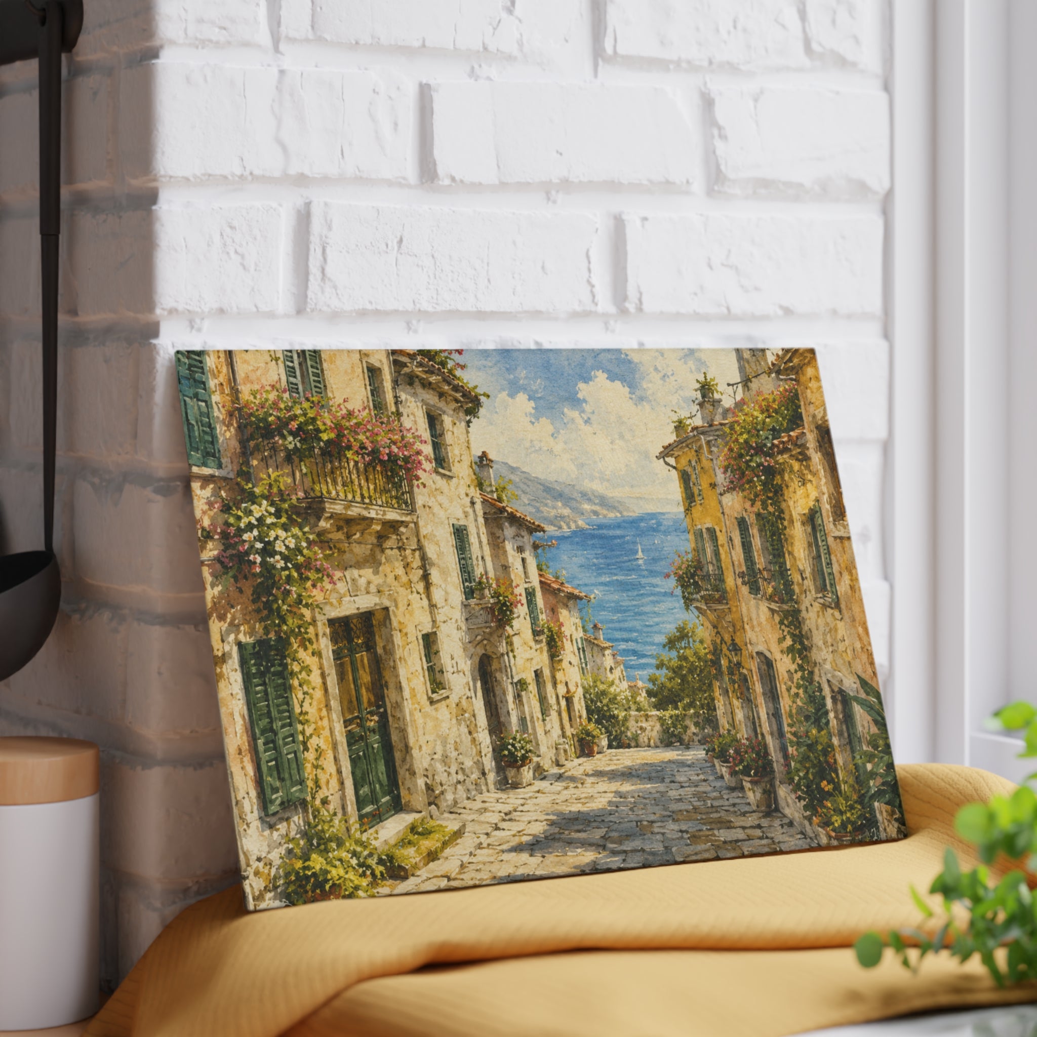 Italian Village Glass Serving Board