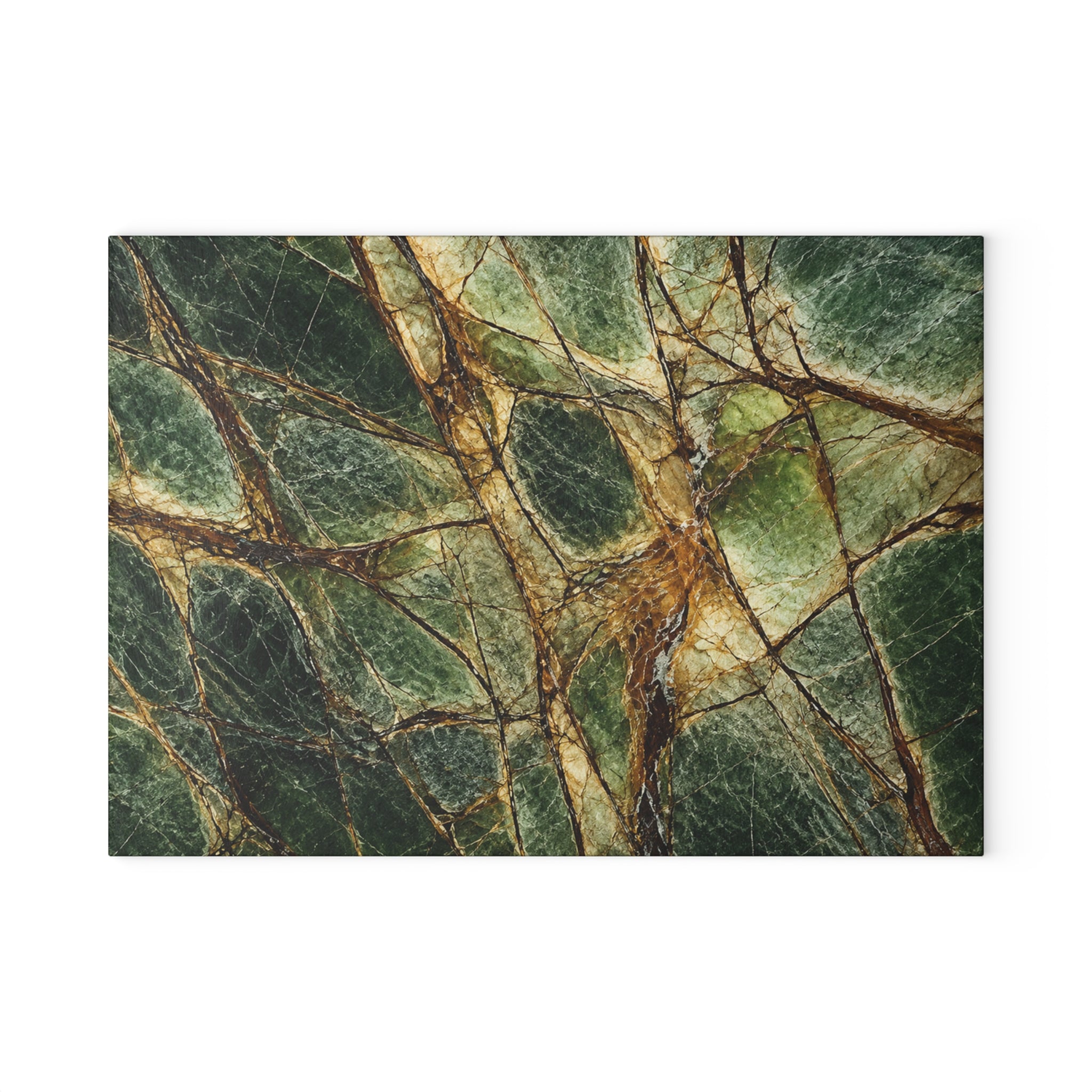 Forest Green Marble Glass Serving Board