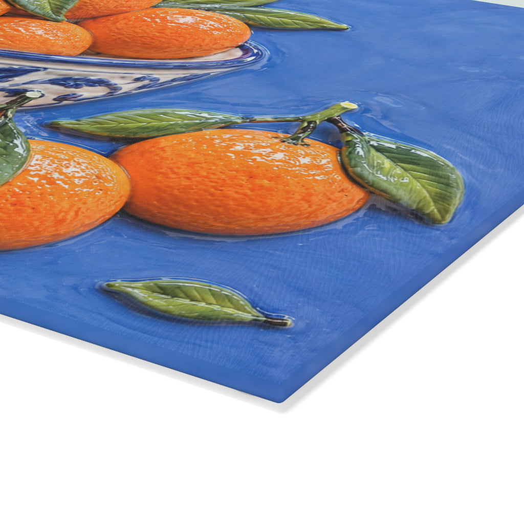 Orange Glass Serving Board