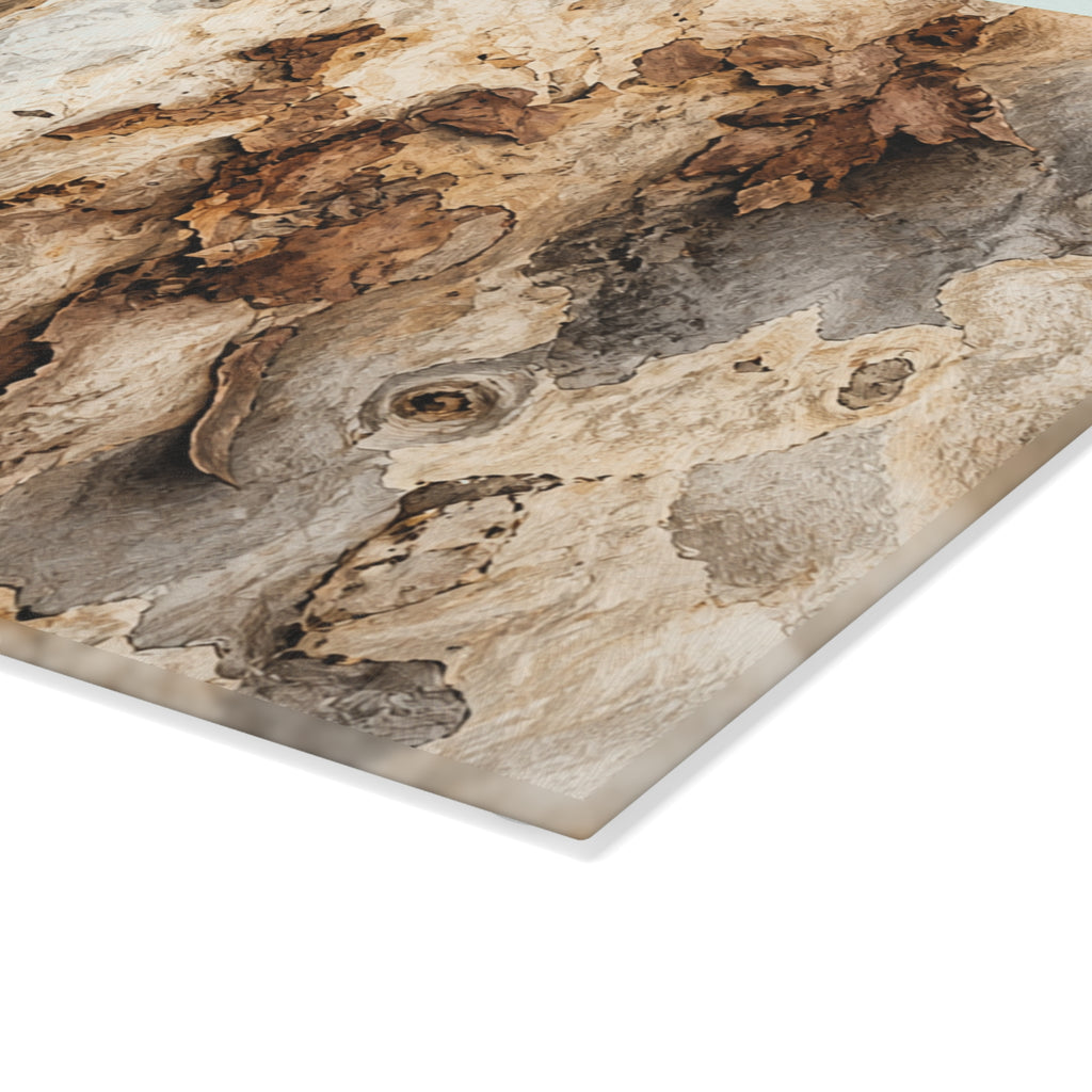 Eucalyptus Tree Glass Serving Board