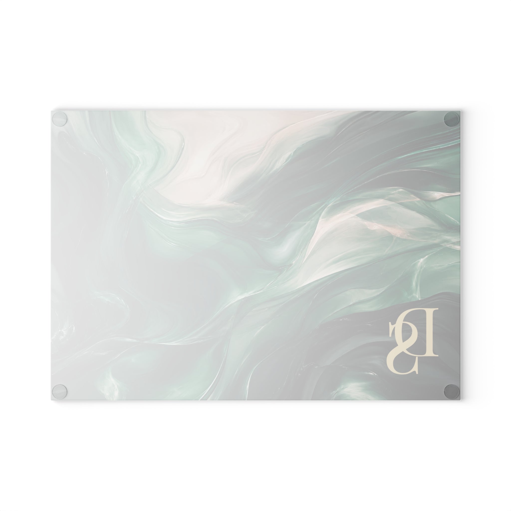 Personalized Monogram Glass Charcuterie Board — Custom Initial Serving Board