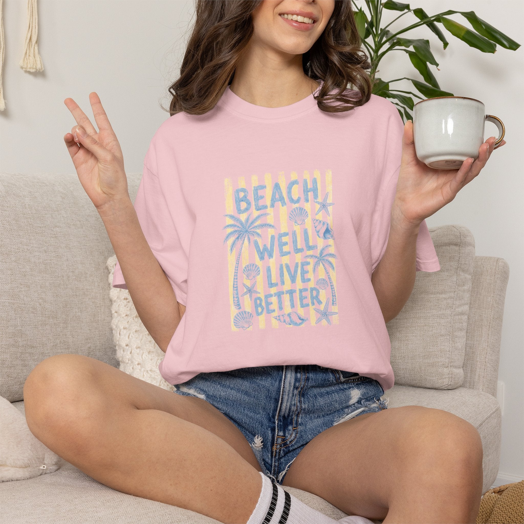 Beach Well Live Better Graphic T-shirt