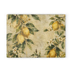 Vintage Lemon Blossom Glass Serving Board