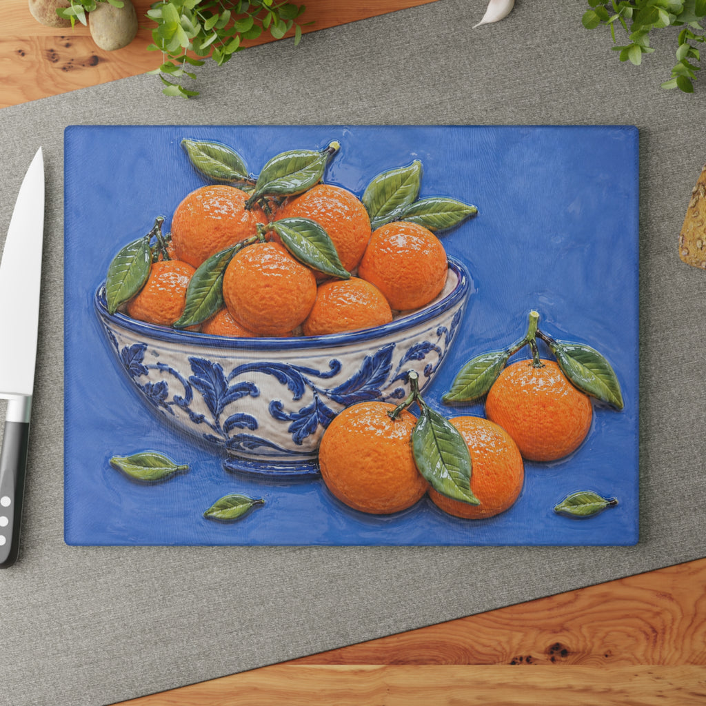 Orange Glass Serving Board