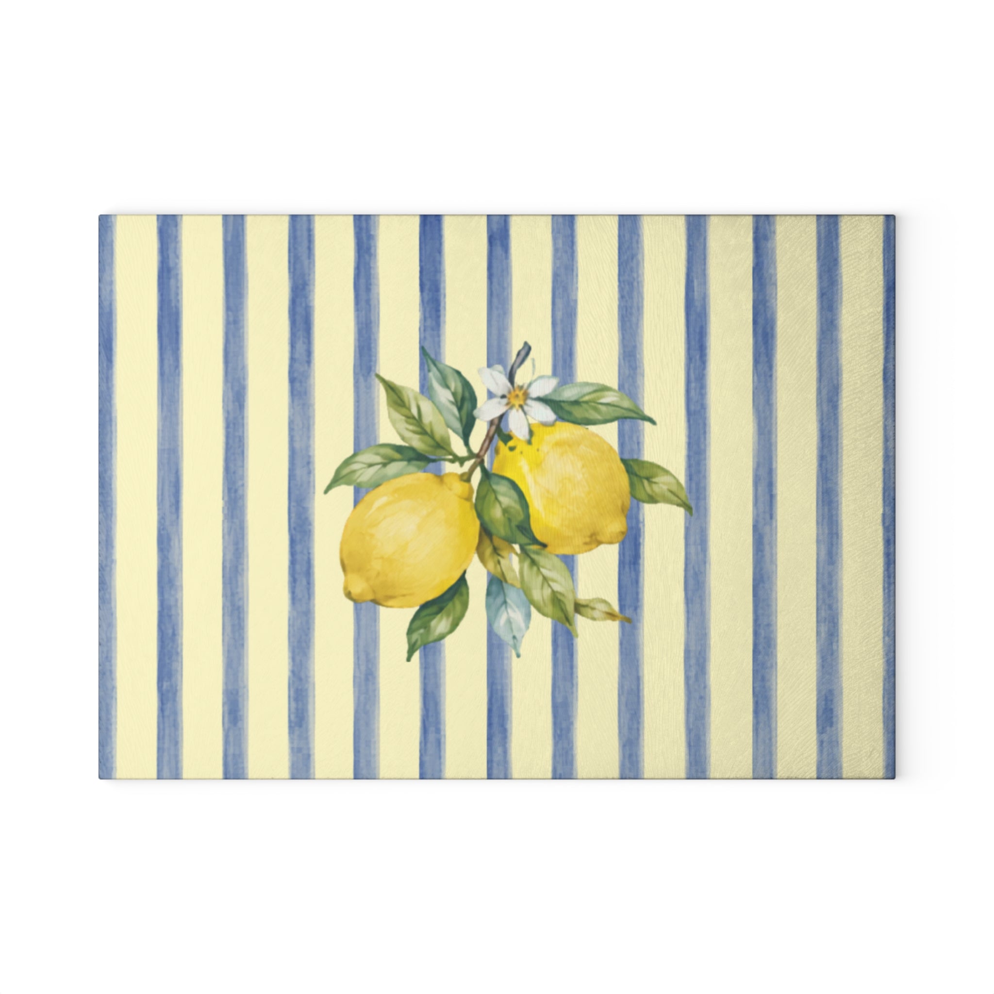 Stripe Lemon Glass Serving Board