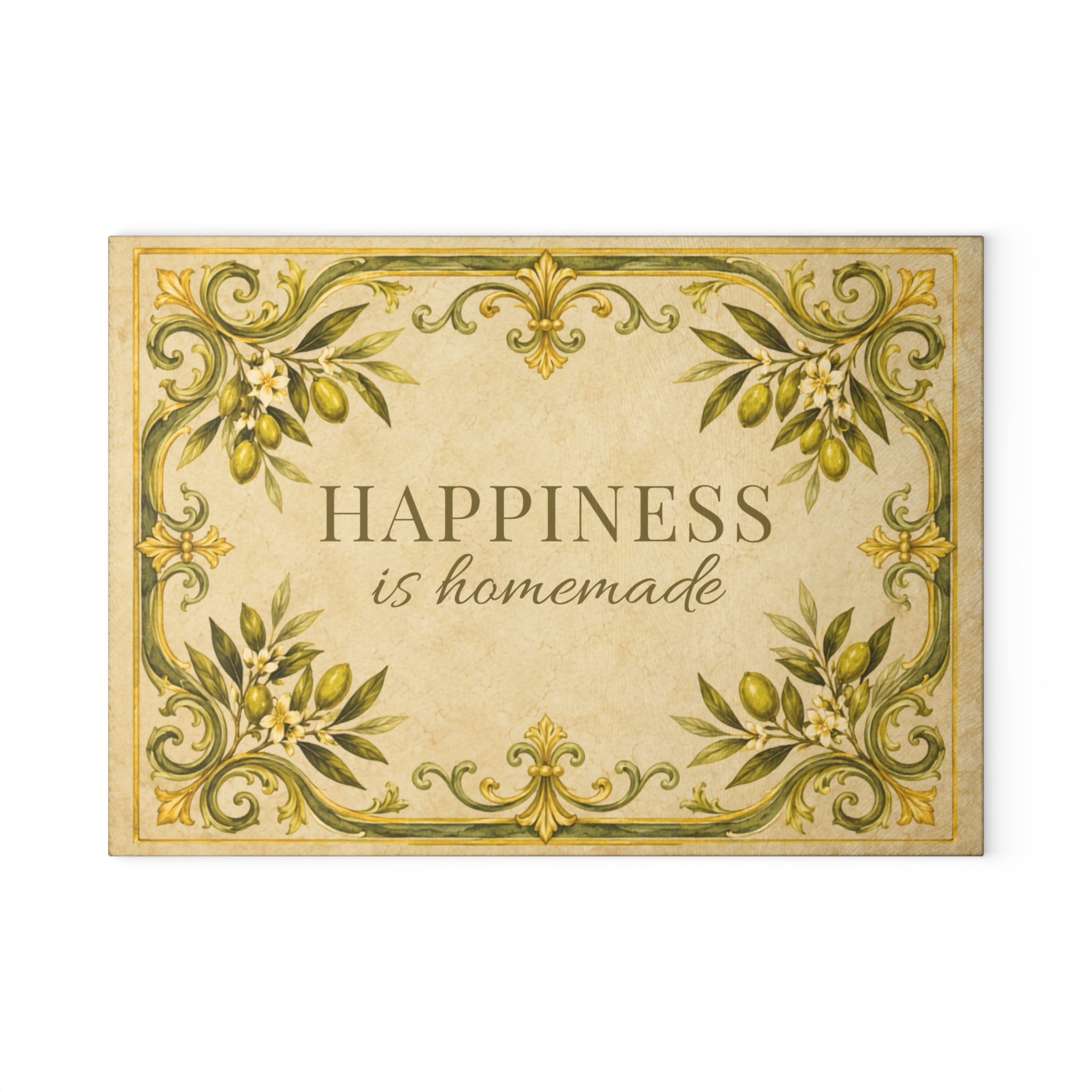 Happiness Is Homemade Couples Gift Glass Serving Board